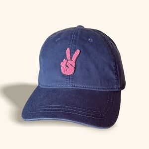 American Eagle Cap with Pink Peace Sign